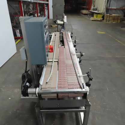 Stainless Washdown Slider Bed Split Conveyor 6" Plastic Chain Belt 97" OAL