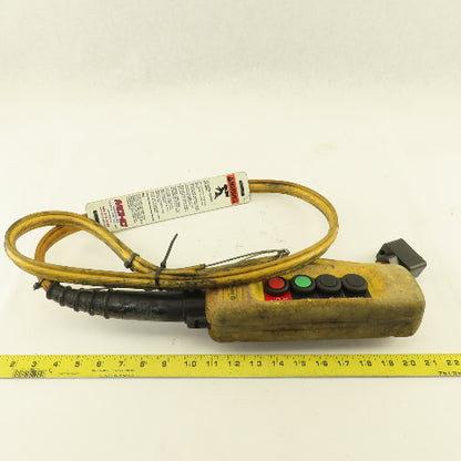 Schneider 2 Speed 4 Pushbutton Hoist Crane Truck Pendant Control W/7' Cable