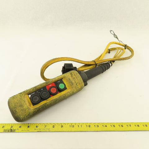 Schneider 2 Speed 4 Pushbutton Hoist Crane Truck Pendant Control W/7' Cable