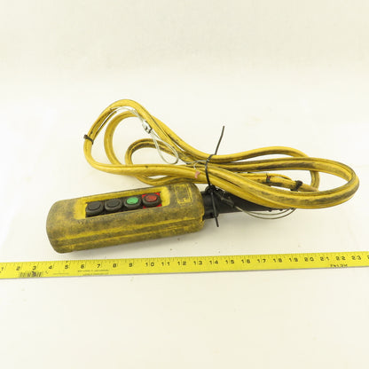 Schneider 2 Speed 4 Pushbutton Hoist Crane Truck Pendant Control W/7' Cable