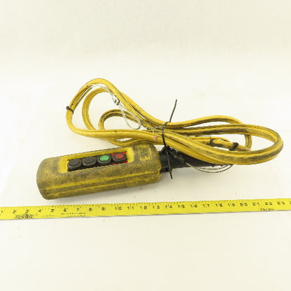 Schneider 2 Speed 4 Pushbutton Hoist Crane Truck Pendant Control W/7' Cable