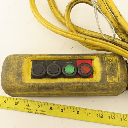Schneider 2 Speed 4 Pushbutton Hoist Crane Truck Pendant Control W/7' Cable