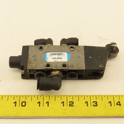 Univer CM-400A 5/2Way G1/8 Pneumatic Roller Plunger Spool Directional Valve