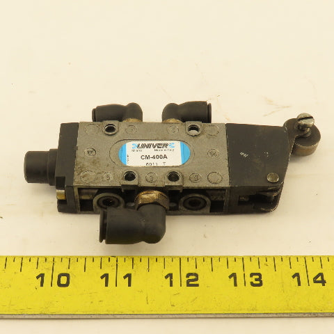 Univer CM-400A 5/2Way G1/8 Pneumatic Roller Plunger Spool Directional Valve
