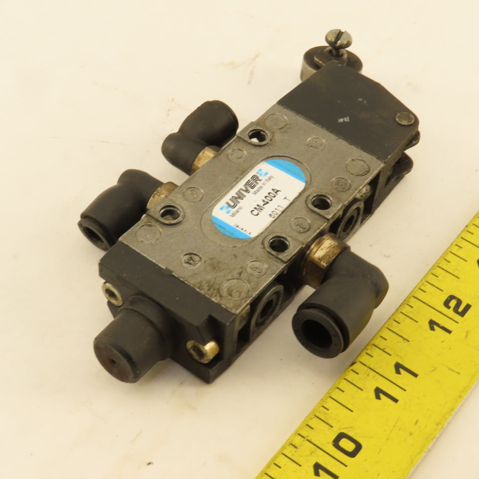 Univer CM-400A 5/2Way G1/8 Pneumatic Roller Plunger Spool Directional Valve