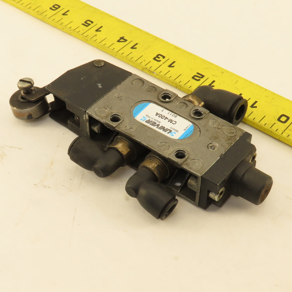 Univer CM-400A 5/2Way G1/8 Pneumatic Roller Plunger Spool Directional Valve