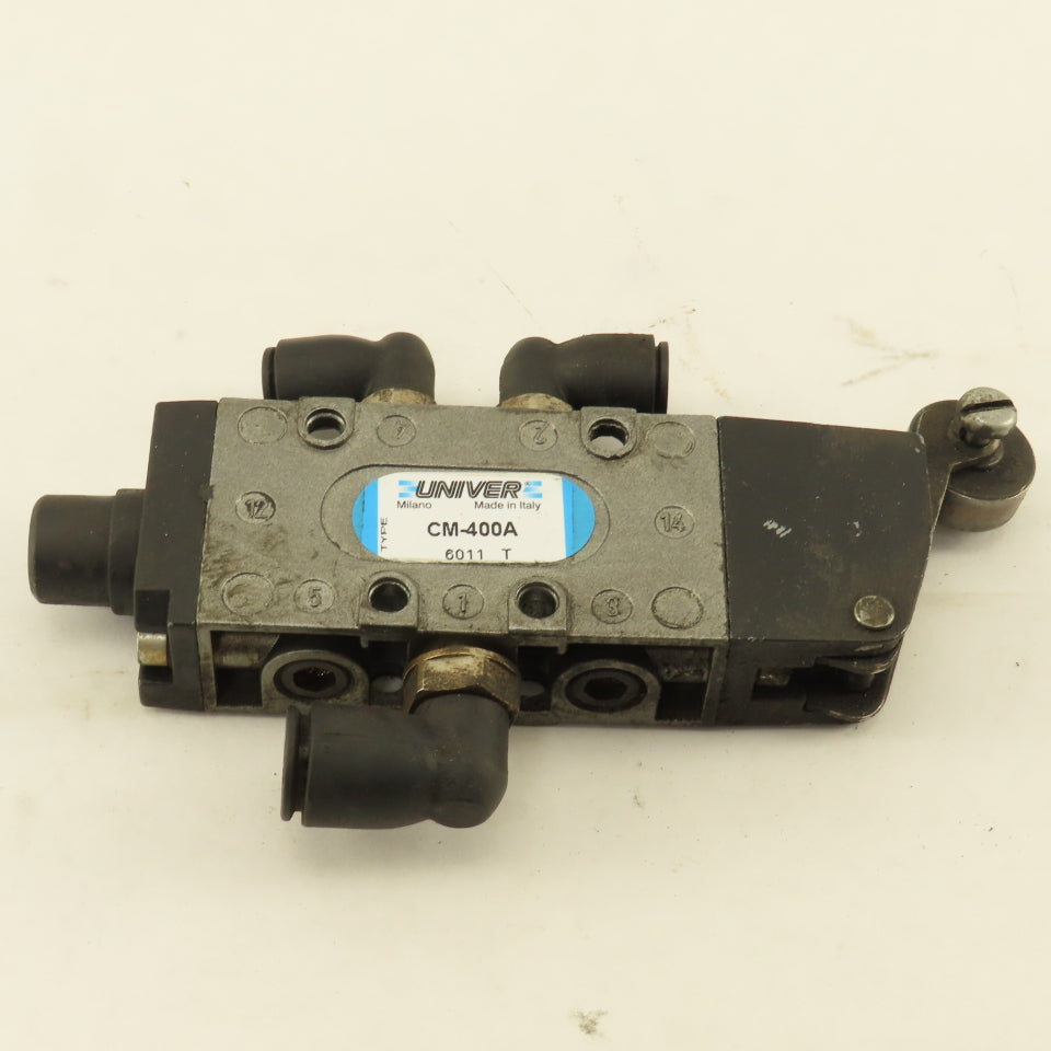 Univer CM-400A 5/2Way G1/8 Pneumatic Roller Plunger Spool Directional Valve