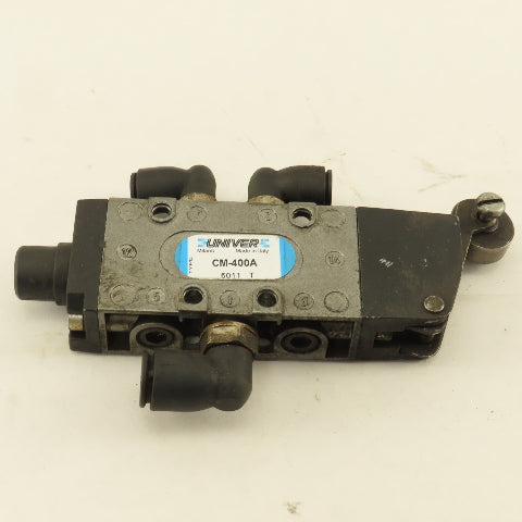Univer CM-400A 5/2Way G1/8 Pneumatic Roller Plunger Spool Directional Valve