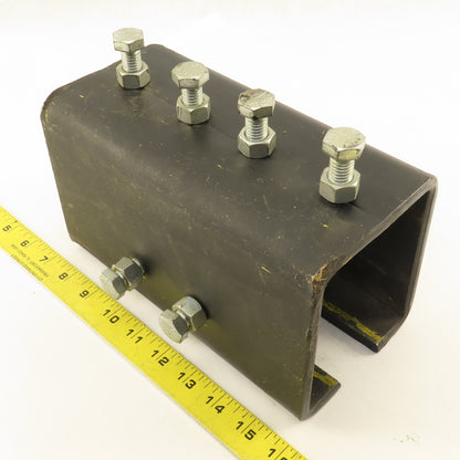 4-1/2" x 3-1/4" ID Thick Wall Open Channel Mending Bracket Brace 9" OAL