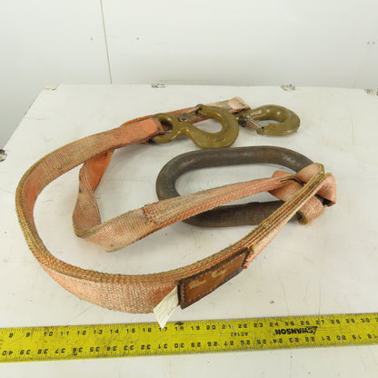 21,000 lb Cap 2" x 6' Nylon Bridle Sling 4 Ply W/Sling Hook W/Double