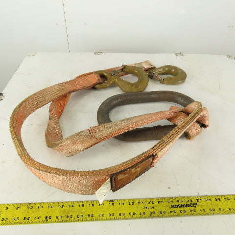 21,000 lb Cap 2" x 6' Nylon Bridle Sling 4 Ply W/Sling Hook W/Double