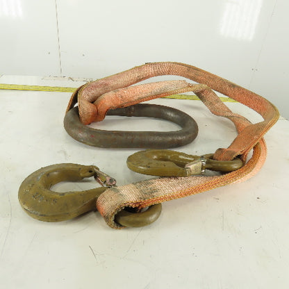 21,000 lb Cap 2" x 6' Nylon Bridle Sling 4 Ply W/Sling Hook W/Double