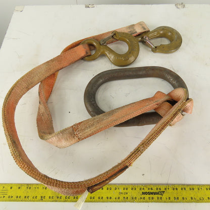 21,000 lb Cap 2" x 6' Nylon Bridle Sling 4 Ply W/Sling Hook W/Double