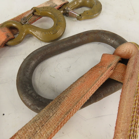 21,000 lb Cap 2" x 6' Nylon Bridle Sling 4 Ply W/Sling Hook W/Double