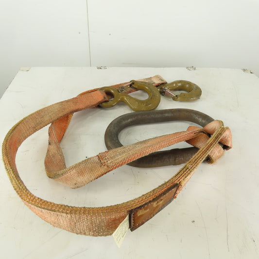 21,000 lb Cap 2" x 6' Nylon Bridle Sling 4 Ply W/Sling Hook W/Double