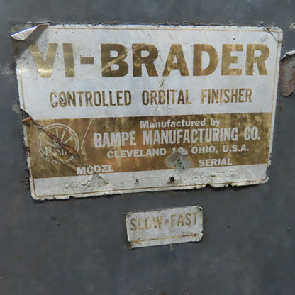 Rampe Mfg. VI-Brator Vibratory Wet Finisher Polisher Tumbler 208-230/480V
