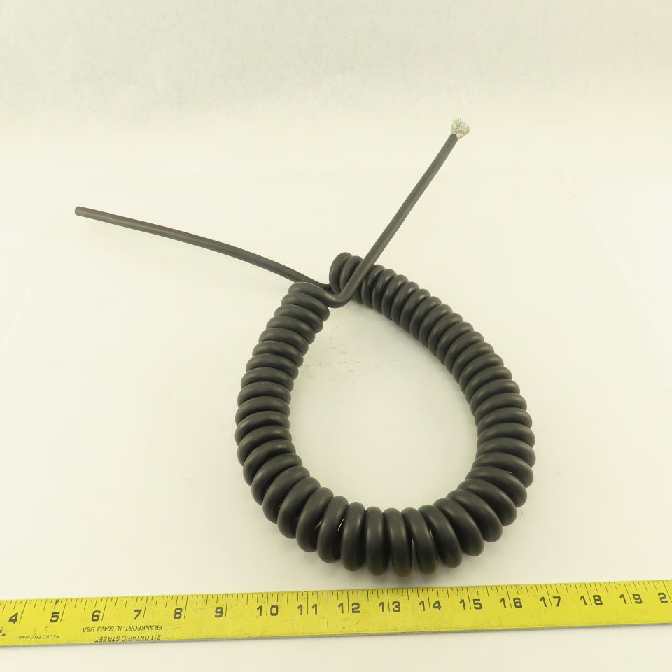 18AWG 20C 18/20 Multi Conductor Shielded Communication Coiled Cable Pigtail 46"