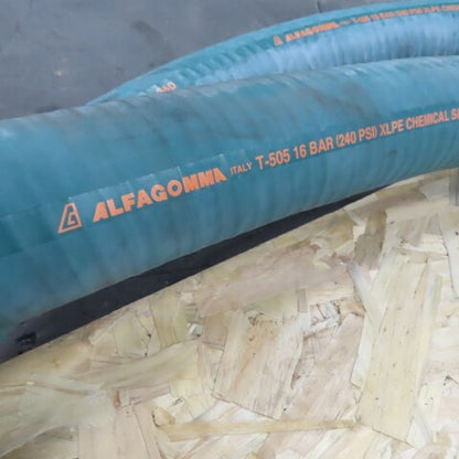 Alfagomma T-505 3" Acid Chemical Suction Transfer XLPE Hose 250PSI 25'