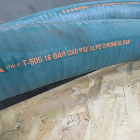 Alfagomma T-505 3" Acid Chemical Suction Transfer XLPE Hose 250PSI 25'