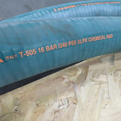 Alfagomma T-505 3" Acid Chemical Suction Transfer XLPE Hose 250PSI 25'