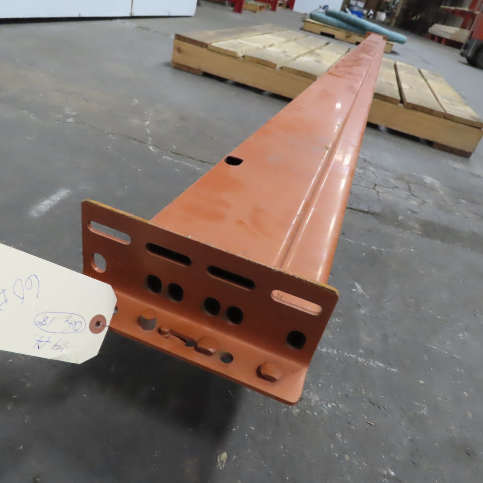 14' x 6" Tear Drop Pallet Rack Horizontal Shelf Support Beam Boltless Round Pin