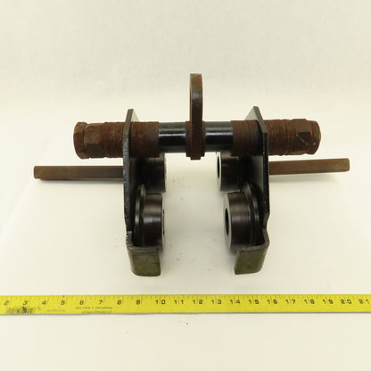 Gravity Push Pull Hoist Trolley 1 Ton 3"-8" Flange Believed To Be CM Series 633