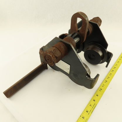 Gravity Push Pull Hoist Trolley 1 Ton 3"-8" Flange Believed To Be CM Series 633