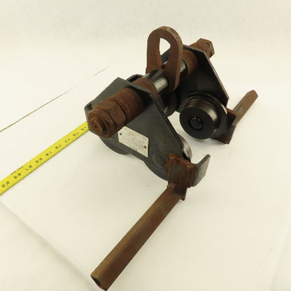 Gravity Push Pull Hoist Trolley 1 Ton 3"-8" Flange Believed To Be CM Series 633