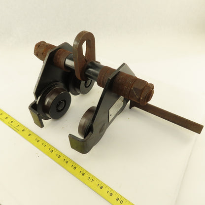 Gravity Push Pull Hoist Trolley 1 Ton 3"-8" Flange Believed To Be CM Series 633