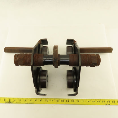 Gravity Push Pull Hoist Trolley 1 Ton 3"-8" Flange Believed To Be CM Series 633