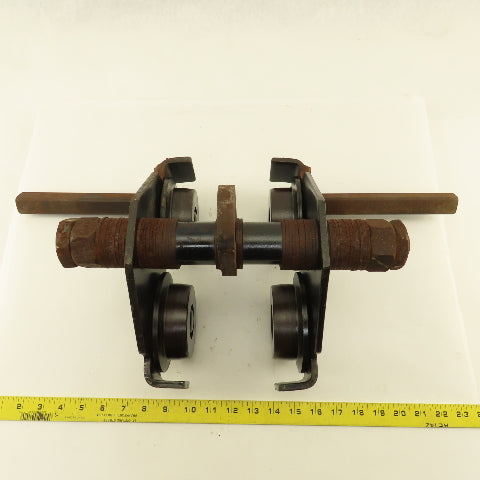 Gravity Push Pull Hoist Trolley 1 Ton 3"-8" Flange Believed To Be CM Series 633