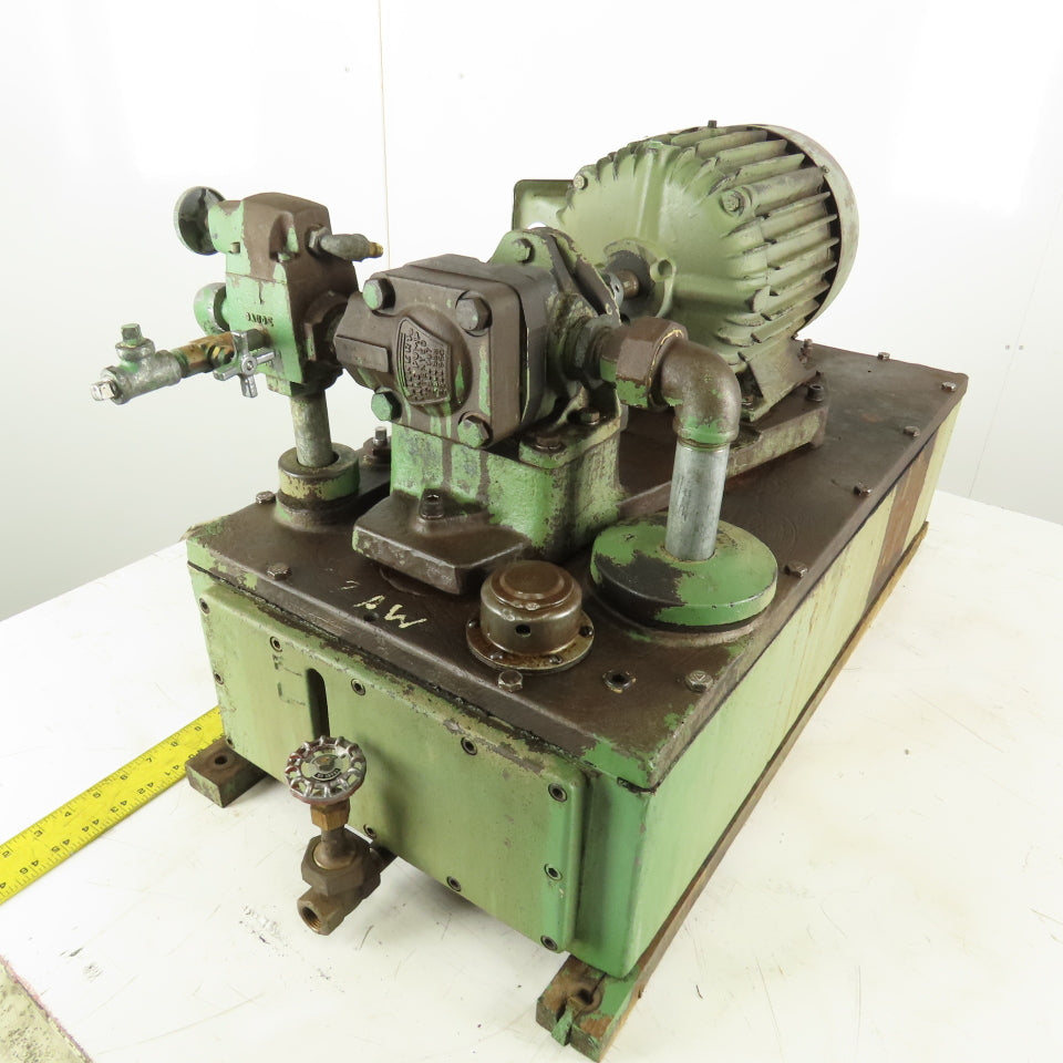 Delco Vickers 1.5Hp 460V 11 Gallon Hydraulic Vane Pump Power Unit
