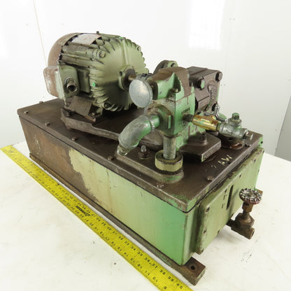 Delco Vickers 1.5Hp 460V 11 Gallon Hydraulic Vane Pump Power Unit