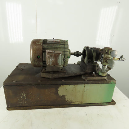 Delco Vickers 1.5Hp 460V 11 Gallon Hydraulic Vane Pump Power Unit
