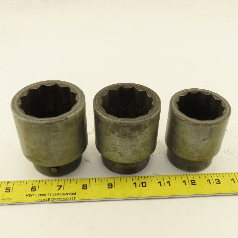 Snap-On LDH-583 LDH-603 LDH-523 Standard Socket 1" Drive 12 Point Lot Of 3