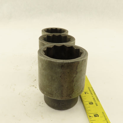 Snap-On LDH-583 LDH-603 LDH-523 Standard Socket 1" Drive 12 Point Lot Of 3