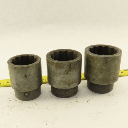 Snap-On LDH-583 LDH-603 LDH-523 Standard Socket 1" Drive 12 Point Lot Of 3