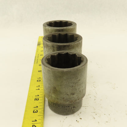 Snap-On LDH-583 LDH-603 LDH-523 Standard Socket 1" Drive 12 Point Lot Of 3