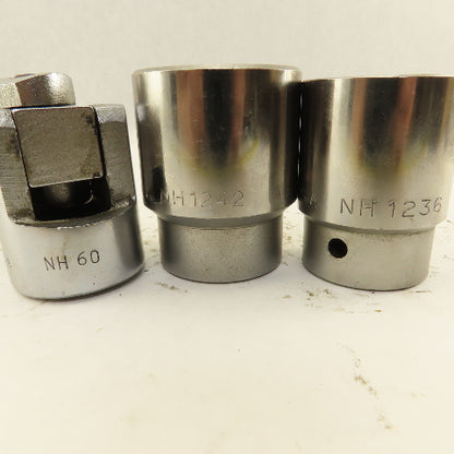 Napa NH1242 NH1236 1-5/16" & 1-1/8" Socket 3/4" Drive with W/ Swivel NH60 Lot/3