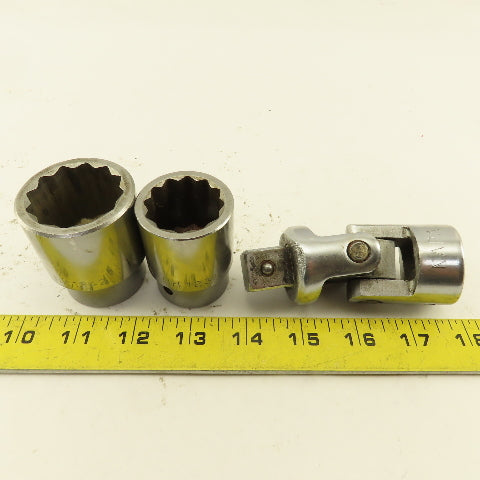 Napa NH1242 NH1236 1-5/16" & 1-1/8" Socket 3/4" Drive with W/ Swivel NH60 Lot/3