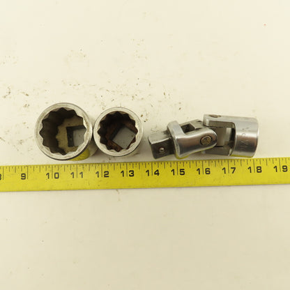 Napa NH1242 NH1236 1-5/16" & 1-1/8" Socket 3/4" Drive with W/ Swivel NH60 Lot/3