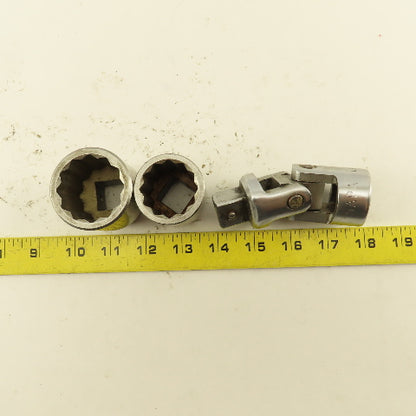 Napa NH1242 NH1236 1-5/16" & 1-1/8" Socket 3/4" Drive with W/ Swivel NH60 Lot/3