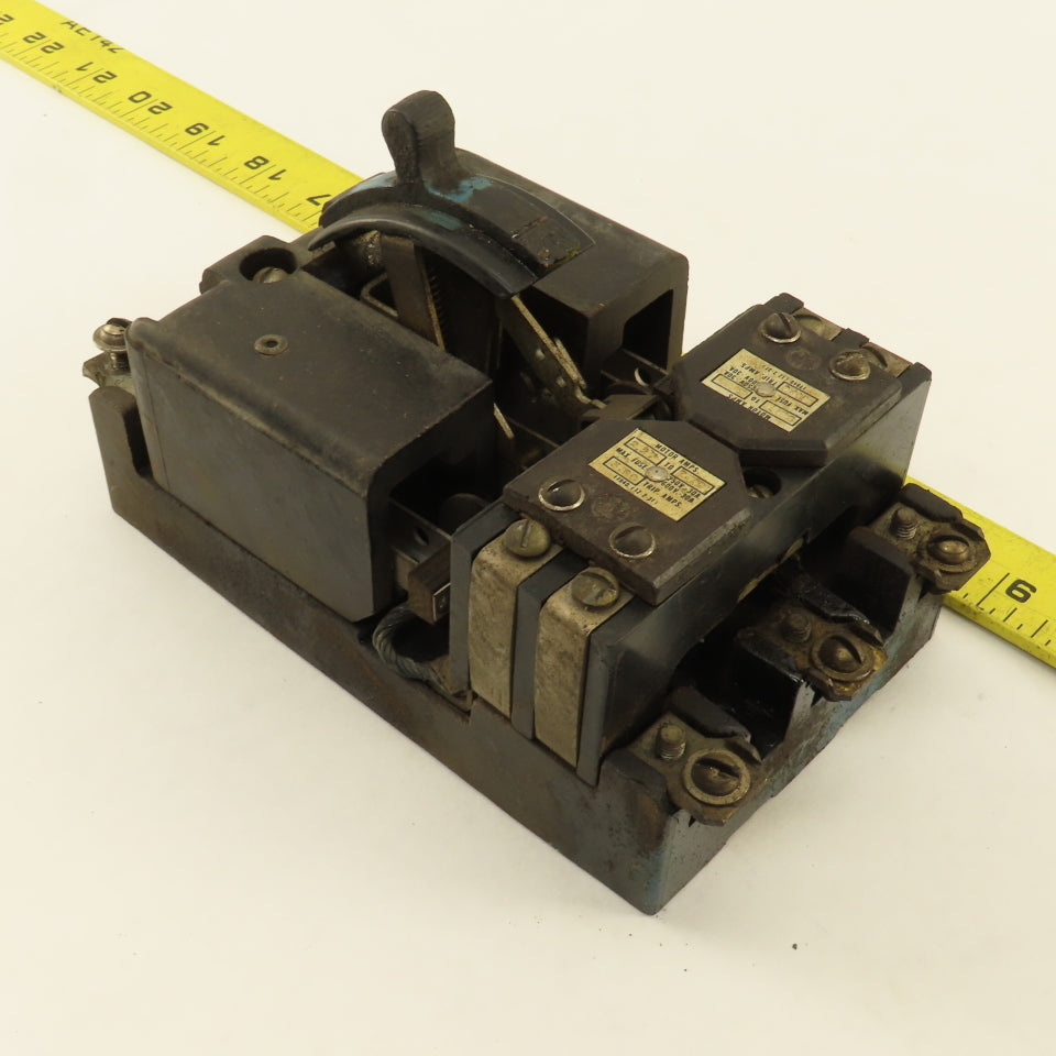 Westinghouse 600V 30A 3 Pole Vintage Manual Contactor Motor Starter