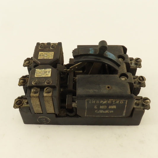 Westinghouse 600V 30A 3 Pole Vintage Manual Contactor Motor Starter