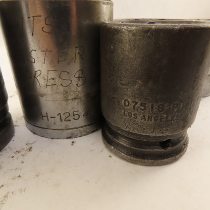 Armstrong Proto H-1254 07518 15/16"- 1-1/4" SAE Socket 3/4" Drive Misc. Lot/7