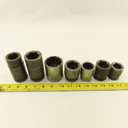 Armstrong Proto H-1254 07518 15/16"- 1-1/4" SAE Socket 3/4" Drive Misc. Lot/7