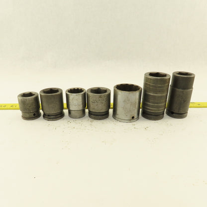 Armstrong Proto H-1254 07518 15/16"- 1-1/4" SAE Socket 3/4" Drive Misc. Lot/7