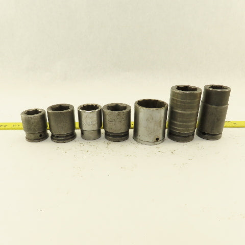 Armstrong Proto H-1254 07518 15/16"- 1-1/4" SAE Socket 3/4" Drive Misc. Lot/7