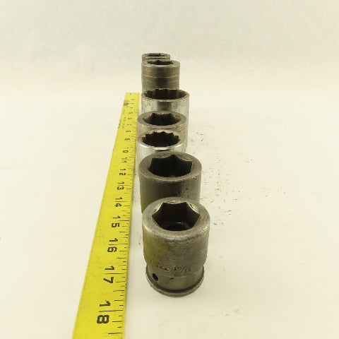 Armstrong Proto H-1254 07518 15/16"- 1-1/4" SAE Socket 3/4" Drive Misc. Lot/7