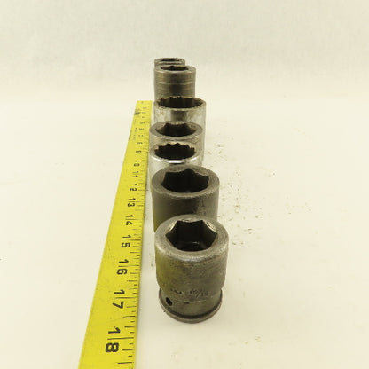 Armstrong Proto H-1254 07518 15/16"- 1-1/4" SAE Socket 3/4" Drive Misc. Lot/7